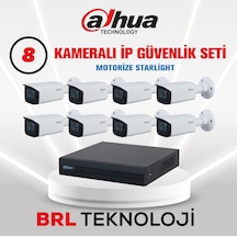 Dahua 8 Kameralı 4 MP Motorize Ip Güvenlik Kamera Seti