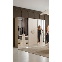 Potenza Mdf 2+2+2 6 Kapılı Dolap Bej