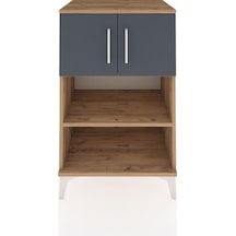 Hyperion Komodin 2 Raflı 2 Kapaklı 60x44x96 Çam-antrasit Atlas Çam