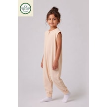 Cantoy İnterlok Geniş Askılı Bebek Çocuk Uyku Tulumu1.0 Tog %100 Pamuk Natural Bej