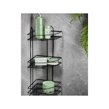 Abnturk 48 Cm 3 Katlı Banyo Köşeliği Düzenleyici Şampuanlık Paslanmaz Metal Köşelik Duş Rafı, Aygl16132009202 Çok Renkli