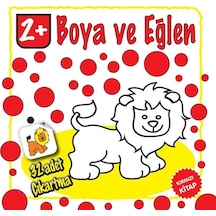 Boya ve Eğlen - Kırmızı Kitap - 32 Adet Çıkartma- Parıltı Yayınları