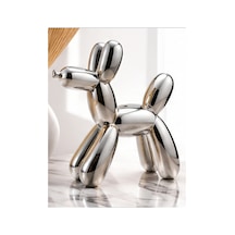 Köpek Balon Biblo Balkon Dog Biblo 17 Cm Gümüş