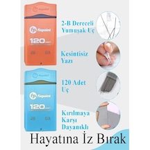 Kalem Ucu 120 Li 0.7 Mm 2b 3 Paket Fixpoint Çoklu Versatil Kalem Uç Mekanik Uçlu Otomatik Kurşun Kalem Ucu 60 Mm Yumuşak
