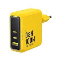 Aohi Youth 3 Portlu Şarj Adaptörü,100w Şarj Cihazı, Gan Hızlı Şarj İstasyonu, Sarı
