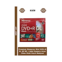 Premium Memorex Mini Dvd+r Dl 60 Dk 1 Adet Kamera Aracı Cihaz Diski Kayıt Medyasi