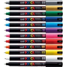 Posca Pc-1mr 0.7 Su Bazlı Boyama Markörü 12'li Set