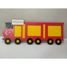 Çerçeve Çocuk Odası İçin Tasarım 3 Fotoğraflık Kişiye Özel İsim