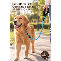 2 Adet Reflektörlü Fitil Gezdirme Tasması 12 Mm 120 Cm Metal