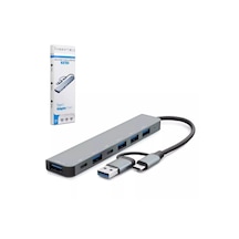 Gabble Gab-ty701 Type-c Hub 2xtype-c 4xusb 7ın1 Gr