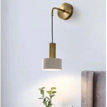 Rsylight Retro Metal Dekoratif Rustik Beyaz Modern Duvar Aplik Beyaz