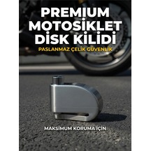 Alarmlı Disk Kilidi 110 Db Sesli Uyarı, Su Geçirmez Motosiklet&bisiklet Disk Fren Kilidi, Krom