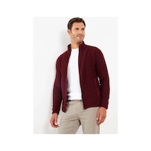 LC Waikiki Lcwaıkıkı Basic Bordo Rahat Kalıp Dik Yaka Erkek Spor Hırka