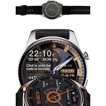 Yuvarlak Kasa 46mm Akıllı Saat Android Ve Ios Uyumlu Uyku Ve Sağlık Takibi Siyah