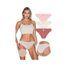 Berrak 3'lü Desenli Kadın Bikini Külot Çok Renkli