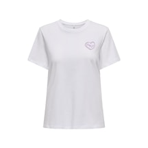 Only 15339251-R17902 Onllotta S/s Tee Cs Jrs Kadın T-shirt Beyaz