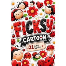 Sevimli Uğur Böceği Sticker Seti - 21 Adet Etiket Çıkartma Diğer