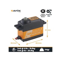Savox Sa1256tgp Digital Servo Coreless Motor With Soft Start High Voltage Titanium Dişli