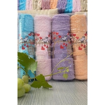 Softy Bird 4lü Nakışlı Çeyizlik Havlu Takımı