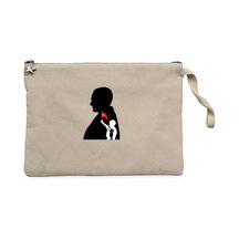 Köklerden Geleceğe Krem Clutch Astarlı Cüzdan / El Çantası