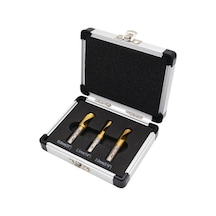 Xindoker Titan Kaplama Kaynak Temizleme Matkap Ucu Seti - 6.5mm,8mm,10mm Boyutları, Alüminyum Kutu İle, Kaynak Izlerini Kolayca Temizler