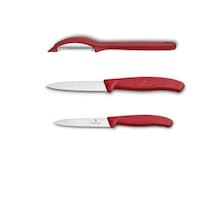 Victorinox Kırmızı Soyacak ve Soyma Bıçak Seti Set