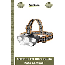 Kafalambası Şarjlı Kamp Avcılık Dağcılık Outdoor Yüksek Lümen 150w 5 Led Ultra Güçlü Kafa Lambası Çok Renkli