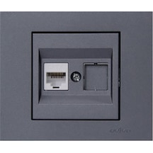 Grano Füme Tekli Data Prizi 1 Rj45 Cat6 İnternet Prizi Çerçevesizdir