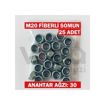 M20 Fiberli Somun 25 Li Çinko Kaplı 1