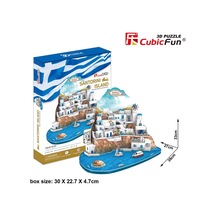 Cubic Fun 3D 129 Parça Puzzle Santorini Island