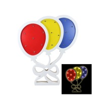 Uçan Balonlar. Pilli Led Işıklı Dekoratif Ahşap Pano
