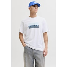 Jack & Jones Jcofusıon Dots Prınt Tee Ss Crew Sn Beyaz