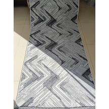 Gri Modern Desen Yıkanabilir Kaymaz Dört Mevsimlik Salon Banyo Balkon Genç Odası Kesme Halı Gri 4