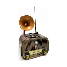 Rose Sp-428 Usb-sd-fm-bluetooth Destekli Şarjlı Nostaljik Retro Radyo - Gri
