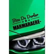 Tekirdağ Marmaraereğlisi Siyah Araba Etiketi Tekirdağ Bize De Derler Marmaraereğlili 40x15 Cm Otomobil Sticker 40 CM - Siyah