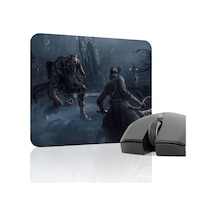 Bloodborne Kaymaz Dikişli Kauçuk Oyuncu Mousepad V2 - 22x18 Gaming Mouse Pad Fare Altlığı