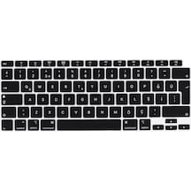 Apple Uyumlu MacBook 13.3’ Air 2020 A2337 Zore Klavye Koruyucu Silikon Ped Siyah