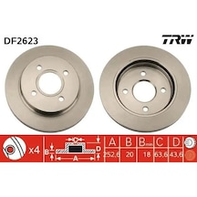 Ford Mondeo 1 Arka Fren Diski 1993-1996 Trw Df2623 2adettir