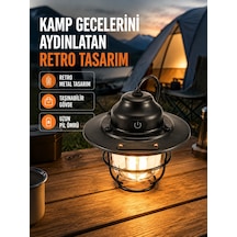Zenvia Dekoratif Ve Fonksiyonel Taşınabilir Kamp Gece Lambası Znv2026 Çok Renkli