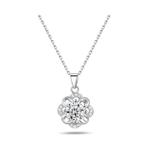 Brezza Lusso Jewelry Enesstore Zirkon Taşlı Çiçek Kar Tanesi Kadın Gümüş Kolye 45 CM