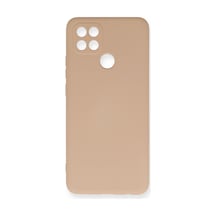 Oppo A15 Uyumlu Kılıf Nano İçi Kadife Silikon - Pudra