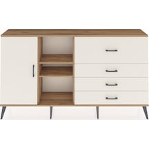 Arges Konsol 4 Raflı 4 Çekmeceli Tek Kapaklı 176x30x99 Çam-aytaşı Aytası - Atlas Çam