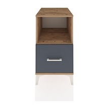 Kronos Komodin Tek Raflı Tek Çekmeceli 44x59x80 Çam-antrasit Çam