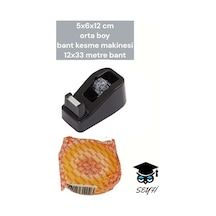5x6x12 Cm Orta Boy Bant Kesme Makinesi 12x33 Metre Bant Siyah Diğer
