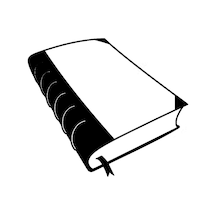 Okunmuş Kalın Ciltli Eski Kitap Sticker 18Cm