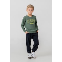 U.S. Polo Assn. Erkek Çocuk Baskılı Yeşil Uzun Kol Eşofman Takımı Us2620-c-v1 Us2620-c-v1