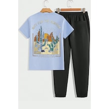 Uyguntarz Unisex Arizona 2'li Eşofman Takımı Bebe Mavi