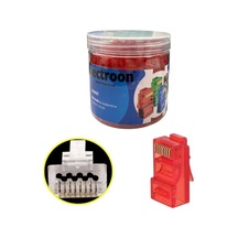 Electroon Kırmızı Cat6 Ezrj45 Açık Uçlu Soket 8p/8c - 100adet