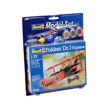 Model Set Fokker Dr.1 Triplane - 1:72-64116 Açık Ahşap