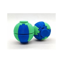 Alvera Press Küresi 3d Baskı Dönüşen Mekanik Fidget Stres Oyuncağı-mavi-mint